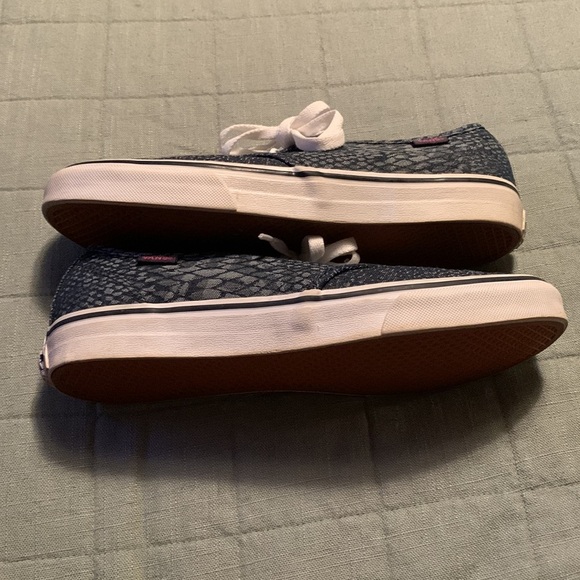 Vans Authentic Navy Blue Snake Skin Women’s Sneakers - Picture 10 of 12